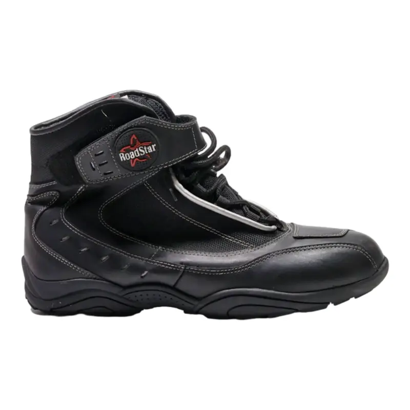 HIPORA Biker Boots Black Leather Mens UK 10