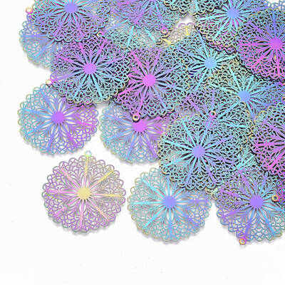 Ion Plating(IP) 201 Stainless Steel Filigree Pendants