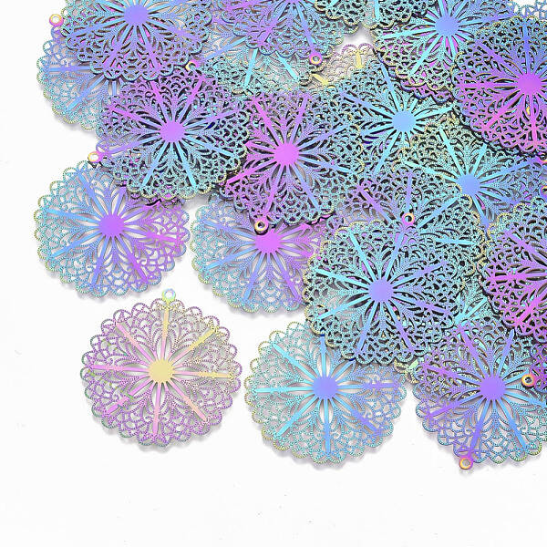 Ion Plating(IP) 201 Stainless Steel Filigree Pendants