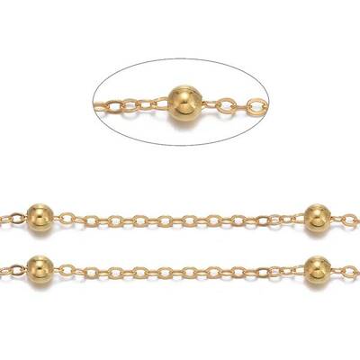 Brass Flat Oval Cable Chains