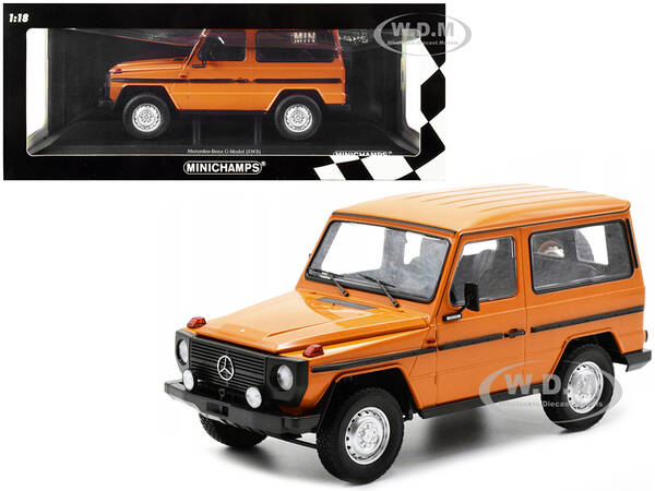 1980 Mercedes-Benz G-Model (SWB) Orange with Black Stripes Limited Edition to 504 pieces Worldwide 1/18 Diecast Model Car by ...