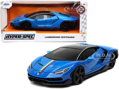 Lamborghini Centenario Blue with Black Top with Stripes \