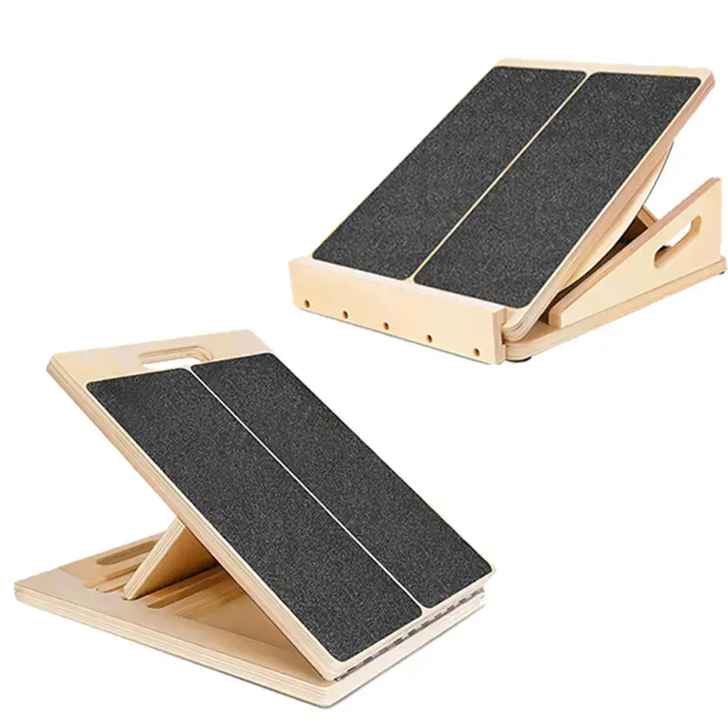 Professional Wooden Slant Board – Adjustable Incline Calf Stretcher for Stretching, Squats, Rehab & Balance Training | Basi...