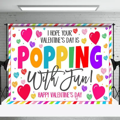 Colorful Valentines Day Is Popping With Fun Backdrop - Aperturee