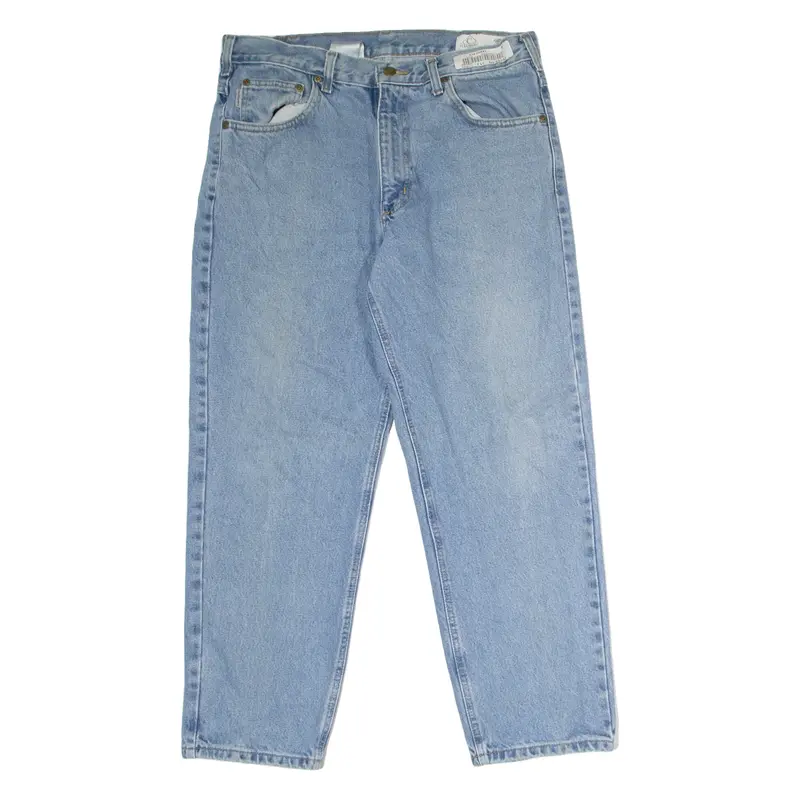 CARHARTT Workwear Mens Jeans Blue Relaxed Straight W34 L28