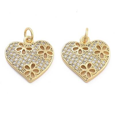 Brass Pave Cubic Zirconia Pendants