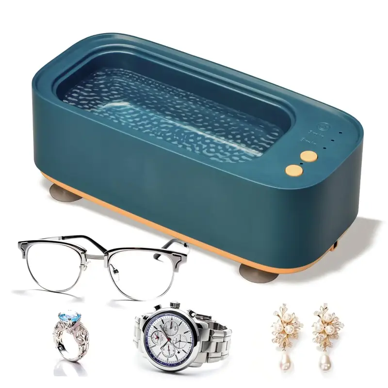 Ultrasonic Jewelry Cleaner ClutchClean Combo Pack with 3 Timers for Dentures, Glasses, Necklaces, and Any Jewels you have ult...