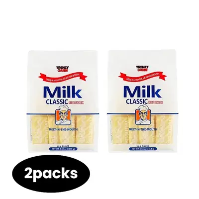 2Packs ORBIT/ TRENZY GAHM Korean Milk Flavor Rice Crackers 8.53oz Each- Popular Korean Snack, Creamy & Delicious! 【Randoml...