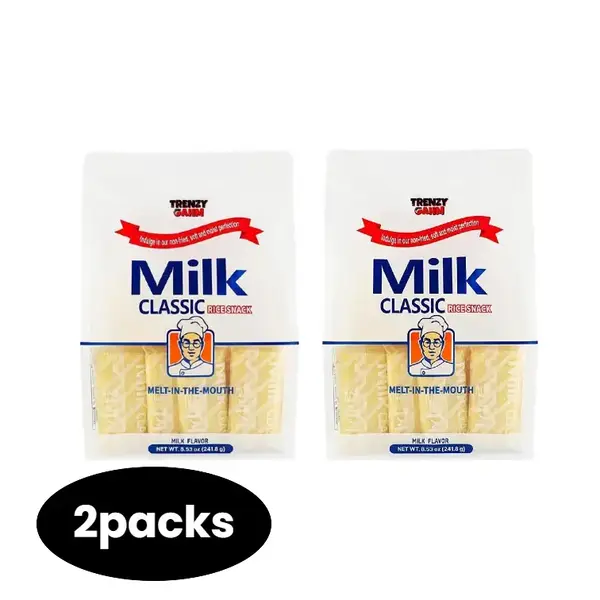 2Packs ORBIT/ TRENZY GAHM  Korean Milk Flavor Rice Crackers 8.53oz Each- Popular Korean Snack, Creamy & Delicious! 【Randoml...
