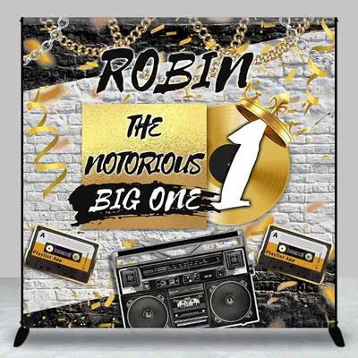 Custom The Notorious Big One 1st Birthday Backdrop - Aperturee