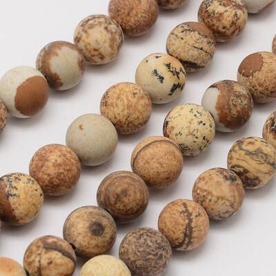 Natural Picture Jasper Beads Strands