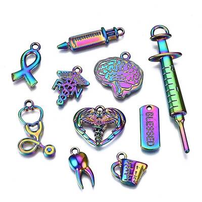 Rainbow Color Alloy Pendants