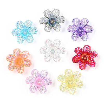 Transparent Acrylic Bead Caps