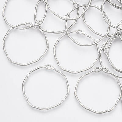 Alloy Open Back Bezel Pendants