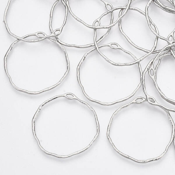 Alloy Open Back Bezel Pendants