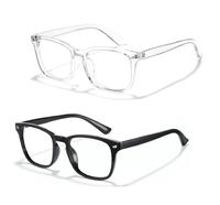 2025 Fashion Computer Gaming Glasses，Computer/Gaming/TV/Phones Glasses，Party Glasses,Square Classic Retro Clear Lens Eyeg...