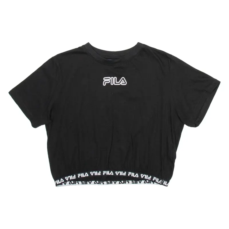 FILA Cropped Womens T-Shirt Black L