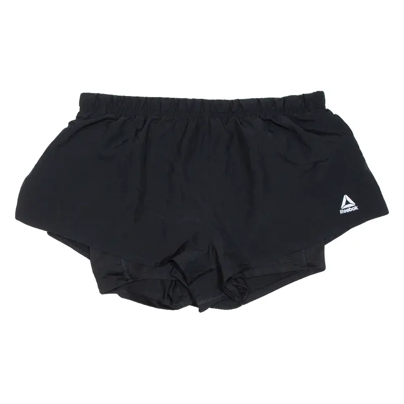 REEBOK Womens Sports Shorts Black Relaxed S W30