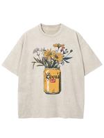 Comfort Color Vintage Floral Coors Beer Washed T-Shirt for Men and Women  Celebrating Pride & Spirit Trendy Shirt Short Sleev...