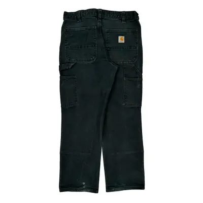 Carhartt Double Knee Carpenter Trousers - 34? Waist Black Cotton