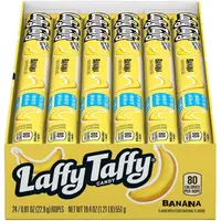 Laffy Taffy Banana Rope Candy – 24 Count (0.81 oz Each) Fruit Soft Snack Sweet