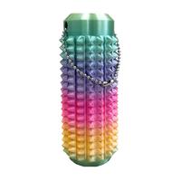 Neon Spiky Grippie Stim Keychain, Calming Fidget Keychain for Anxiety Relief, Hard Spiky Massage for Stress Reduction and Foc...