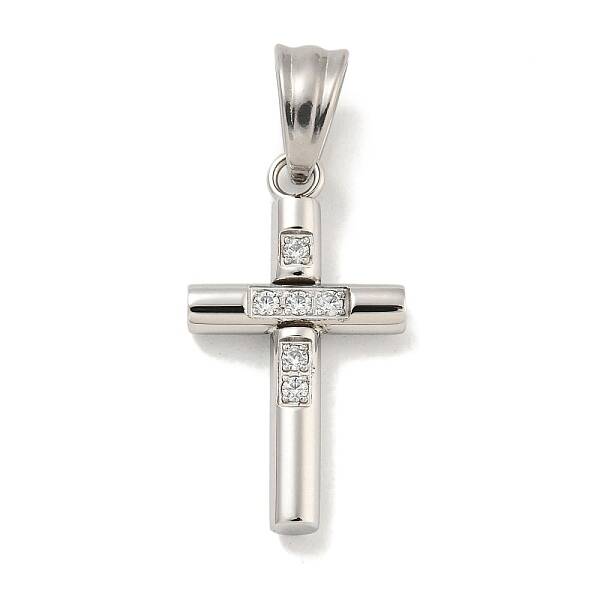 304 Stainless Steel Cubic Zirconia Pendants