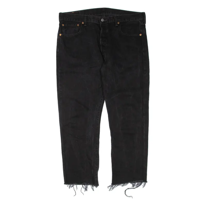 LEVI'S Mens Jeans Black Regular Straight W36 L27