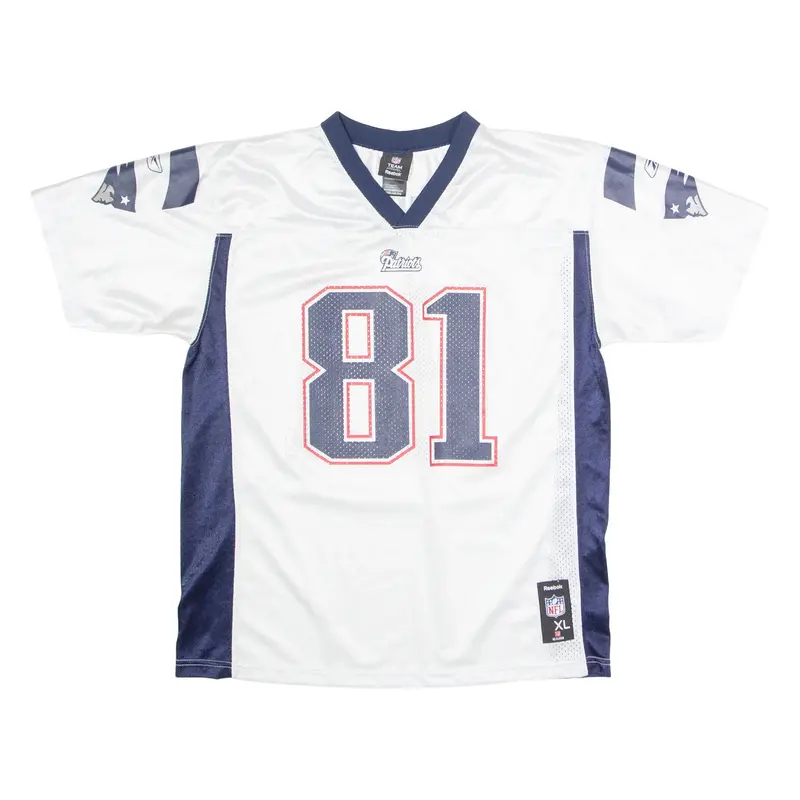 REEBOK New England Patriots #81 Moss Alternate Fan Womens Jersey White USA XL