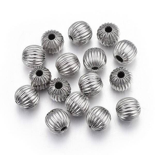 Tarnish Resistant 304 Stainless Steel Corrugated Beads