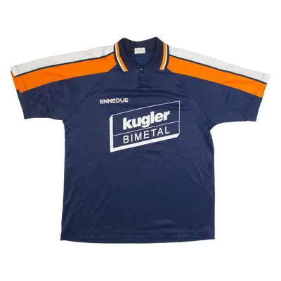 ENNEDUE Mens Polo Shirt Blue L