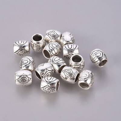 Tibetan Style Alloy European Beads
