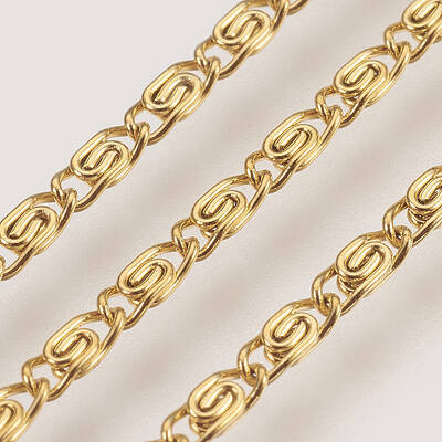 Ion Plating(IP) Handmade 304 Stainless Steel Lumachina Chains