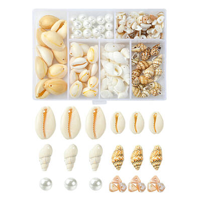 6 Styles Natural Mixed Shell Beads