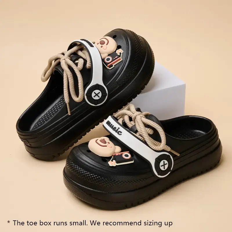 Women's fashion slippers, thick-soled EVA clogs slip-on sneakers, casual and comfortable sandals, breathable non-slip home sh...