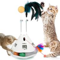 5-in-1 Automatic Cat Toy – Multi-Feature Interactive Play with Feathers, Laser, and Balls to Keep Your Cat Active and Happy...