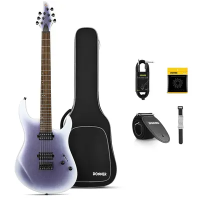 Donner DMT-100 39 Gradient Matte Metal Electric Guitar Kit for Rock