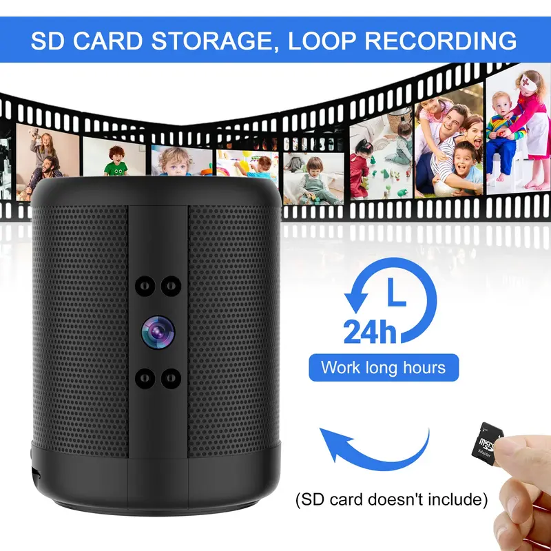 Home Smart Surveillance Camera Dual Voice Conversation HD Plug-in-free | Color: Black | Specifications: HD Z25