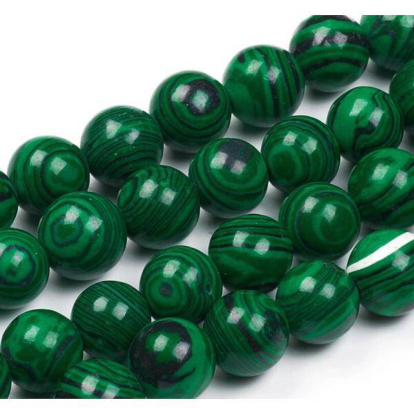 Synthetic Malachite Beads Strands