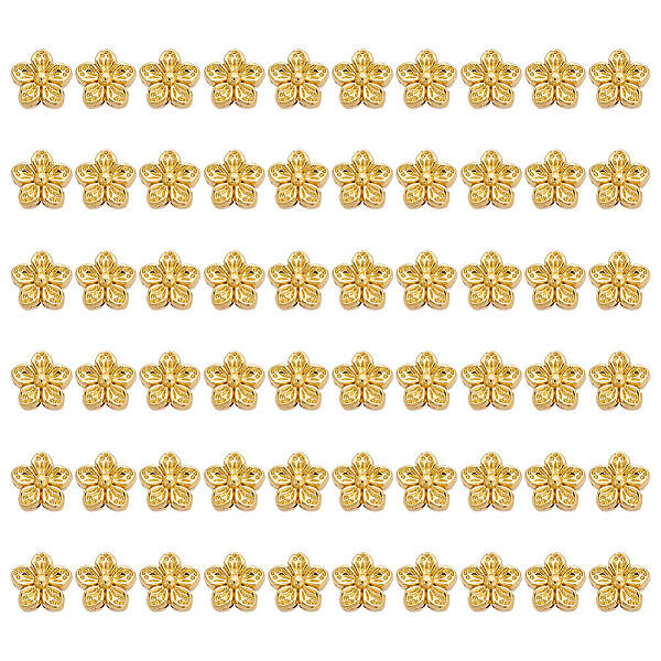 60Pcs Long-Lasting Plated Alloy Beads