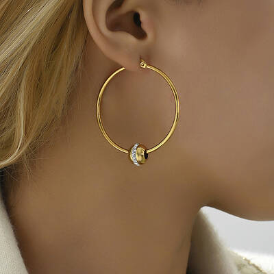 Elegant Geometric Stainless Steel Earrings Set for Women
