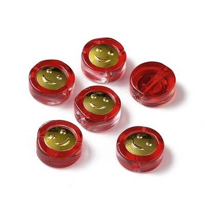 Transparent Spray Painted Glass Beads