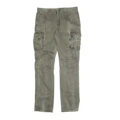 DESIGUAL Cargo Trousers Green Regular Straight Womens W36 L34