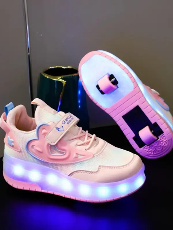 USB Rechargeable LED Light Up Sneakers, Fashionable Cute Glow in The Dark Sneakers, Casual Sports Shoes for Boys & Girls, F...