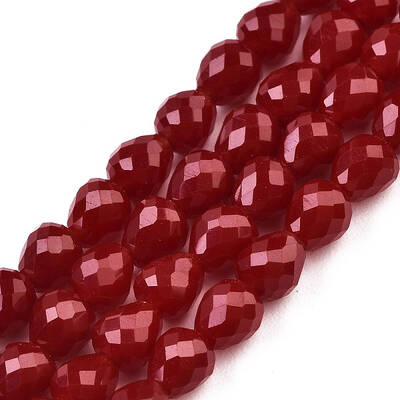 Opaque Solid Color Glass Beads Strands