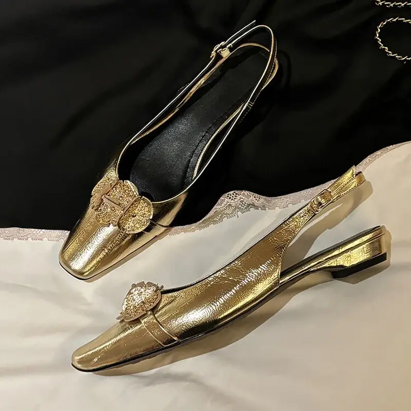 CHIKO Adalee Square Toe Block Heels Slingback Shoes