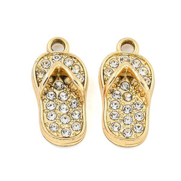 UV Plating Alloy Rhinestone Pendants