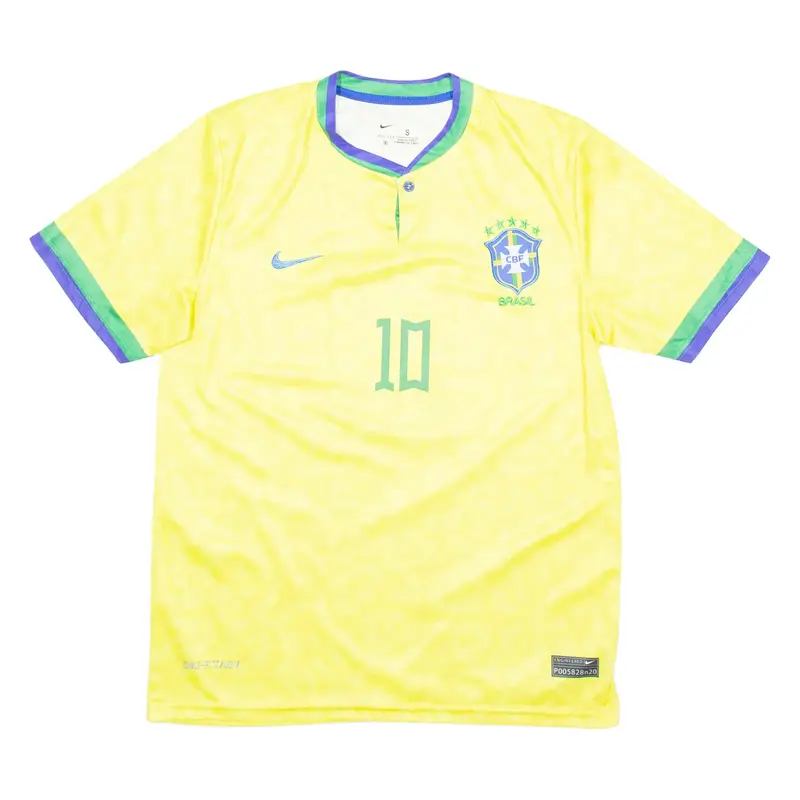 NIKE Brazil FC Mens Football Shirt Jersey Yellow S