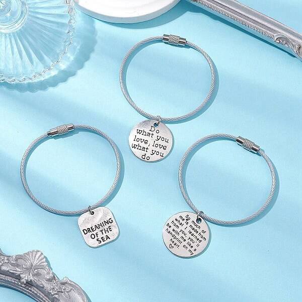 3Pcs Alloy Keychains