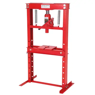 Garvee 12 Ton H-Frame Hydraulic Shop Press, Garage Floor Press with Adjustable Height (3.54 to 24.8), Stamping Plates, Buil...